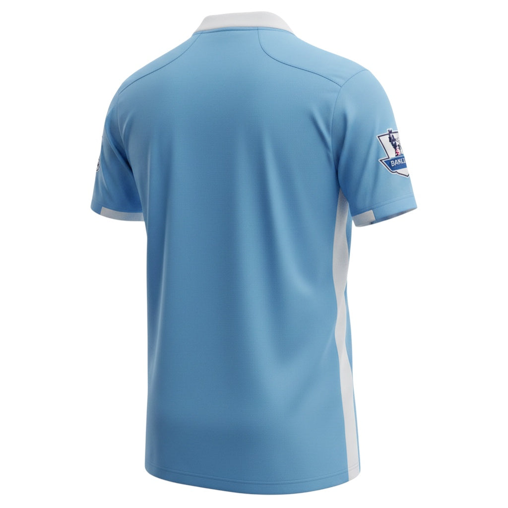 Archive Football Manchester City 2011/12 retro home jersey in sky blue with white trim and Premier League sleeve patch