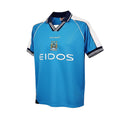 Archive Football Manchester City 1999-2001 retro home jersey in sky blue with embroidered crest and Eidos sponsor