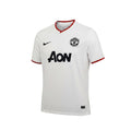 Camiseta retro Archive Football del Manchester United 2012/14, tercera equipación blanca con detalles en rojo y negro