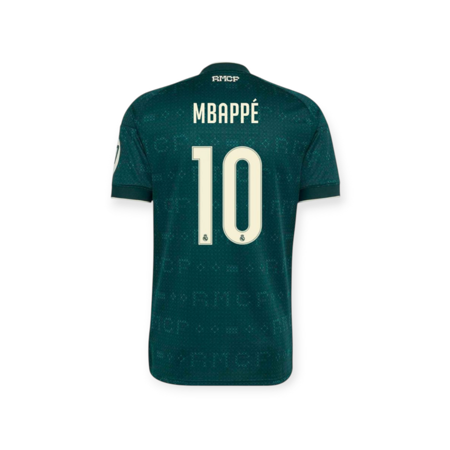 Archive Football Mbappé Real Madrid 2026/27 away jersey in dark green with white player name and number 10 on back
