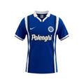 Archive Football Napoli 1998 home retro jersey in blue with white collar, embroidered crest, and sponsor logo.