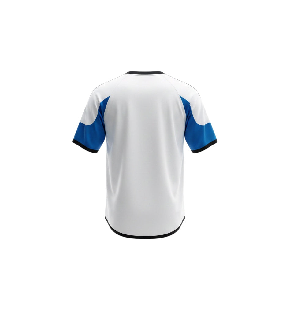 Back view of the Archive Football Newcastle United 1999-2000 away retro jersey in white with blue and black accents.
