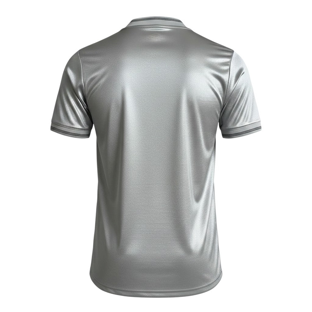 Vista trasera de la camiseta retro de visitante 1985/88 del Newcastle United de Archive Football en color gris