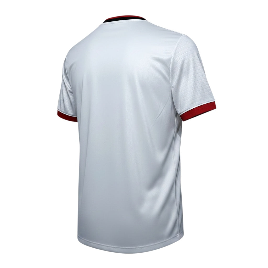 Archive Football Paris Saint-Germain 2015/16 away retro soccer jersey in white with red and black sleeve trim