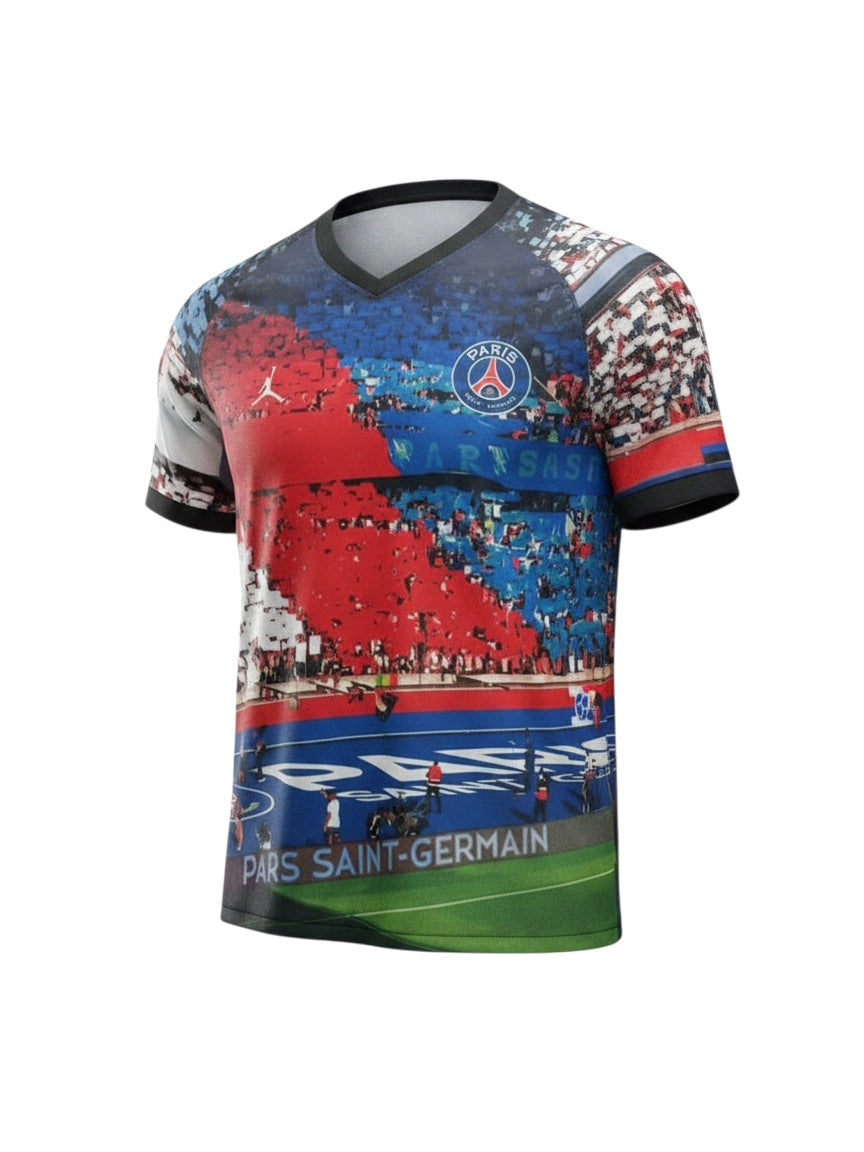 Archive Football Paris Saint-Germain 2026/27 special edition jersey featuring a vibrant stadium crowd graphic print.