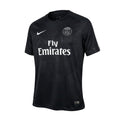 Archive Football Paris Saint-Germain 2017/18 third retro jersey in black with white sponsor and embroidered crest