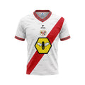 Archive Football Rayo Vallecano 1999-2000 home retro jersey in white with iconic red sash and bee sponsor logo.