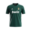 Archive Football Real Madrid 2012/13 third retro jersey in dark green with white bwin sponsor and embroidered crest