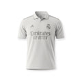 Archive Football Real Madrid 125th Anniversary white polo jersey with team emblem and sponsor logo