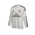 Archive Football Real Madrid 2014/15 long-sleeve white home jersey with embroidered crest and sponsor logo