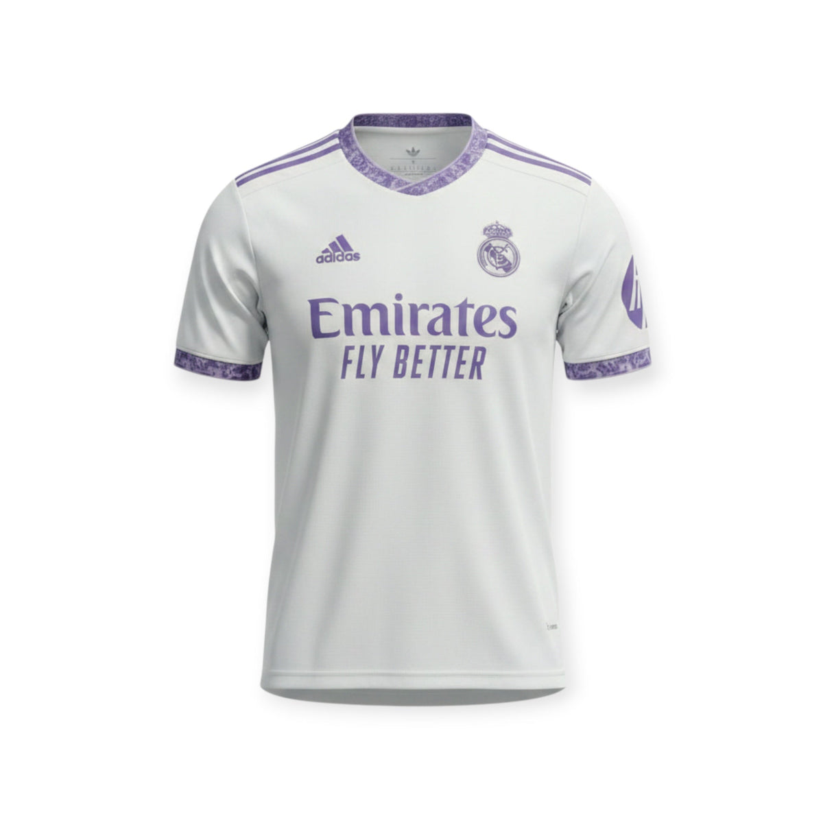 Archive Football Real Madrid 2026/2027 special edition jersey in white with purple accents and team emblem.