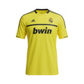Archive Football Real Madrid 2011/12 yellow goalkeeper jersey with black details, embroidered crest and sponsor logo