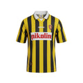 Archive Football Real Zaragoza 1995/96 retro third jersey in yellow and black stripes with embroidered club crest