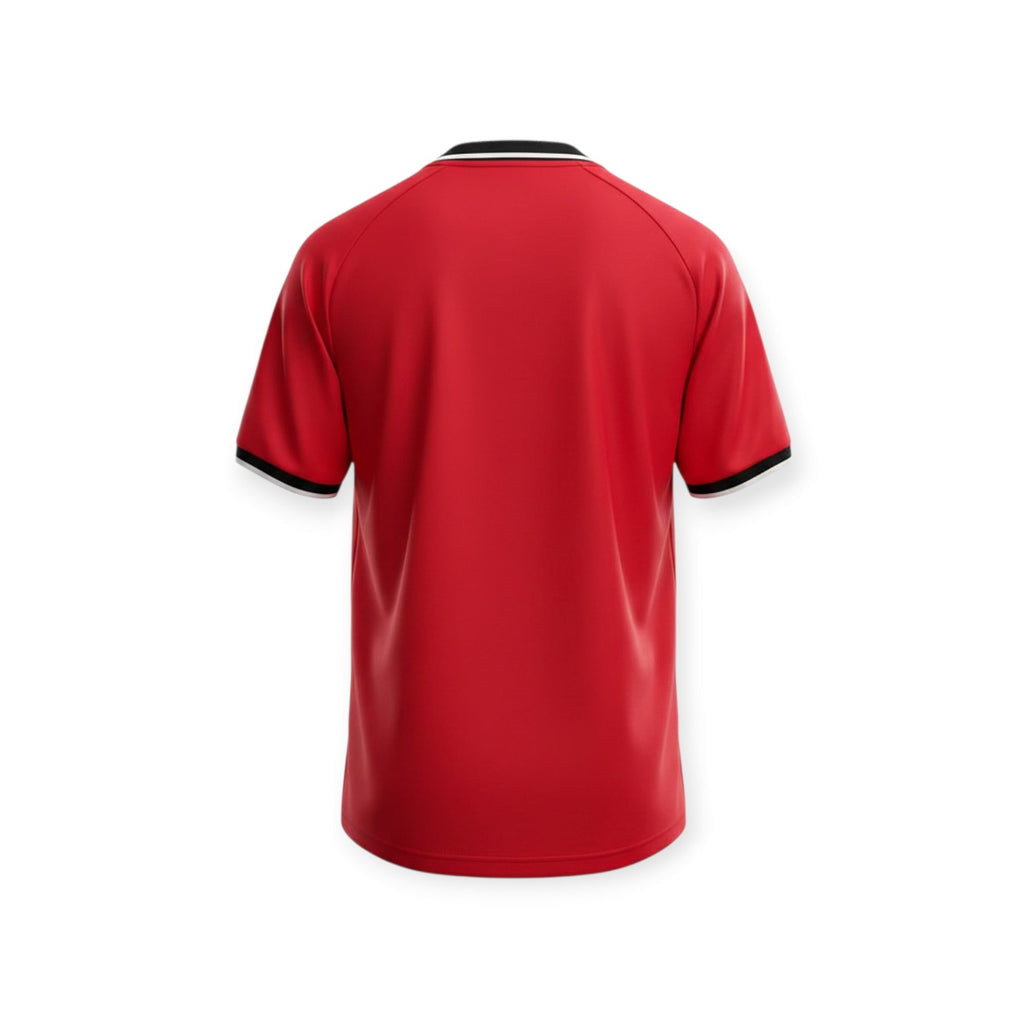Back view of the Archive Football Sevilla FC 2026/2027 away jersey in red with black and white sleeve trim