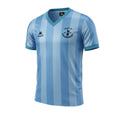 Camiseta retro de visitante del Tottenham Hotspur 1982/83 de Archive Football en azul claro con rayas verticales