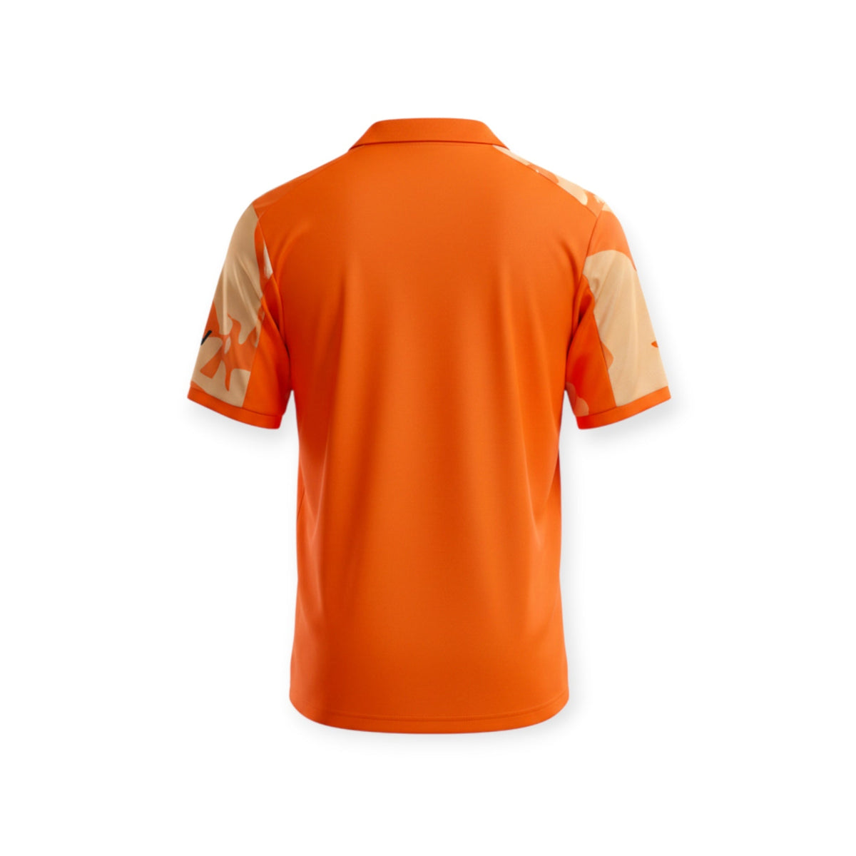 Back view of Archive Football Valencia CF 2026/2027 retro jersey in orange with patterned sleeves