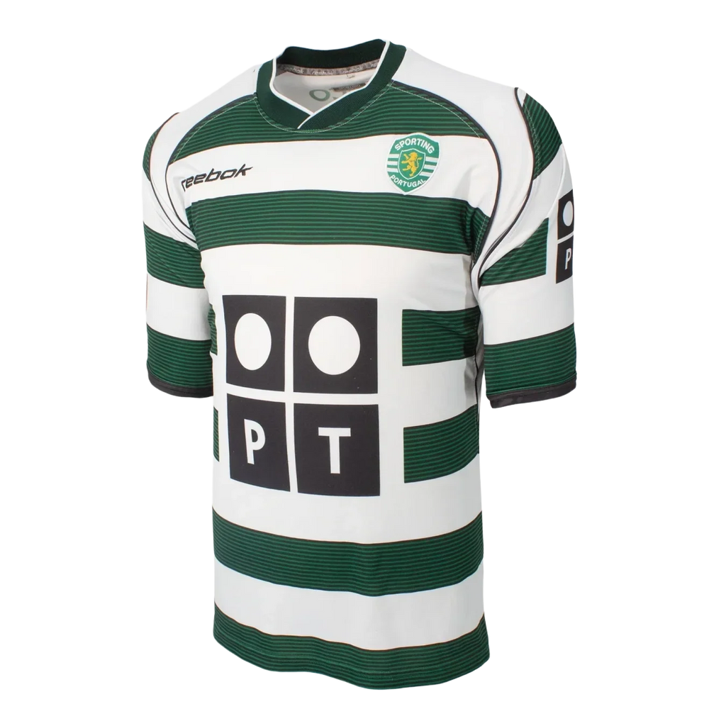 Sporting CP Retro Home Kit 2002/03 - Cristiano Ronaldo – striped retro football jersey back view