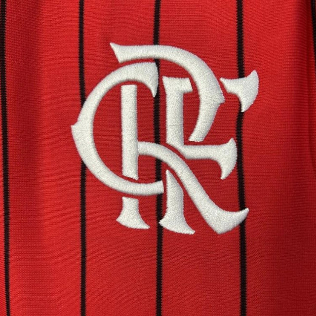 Flamengo Adidas Baseball Jersey – striped retro football jersey side view