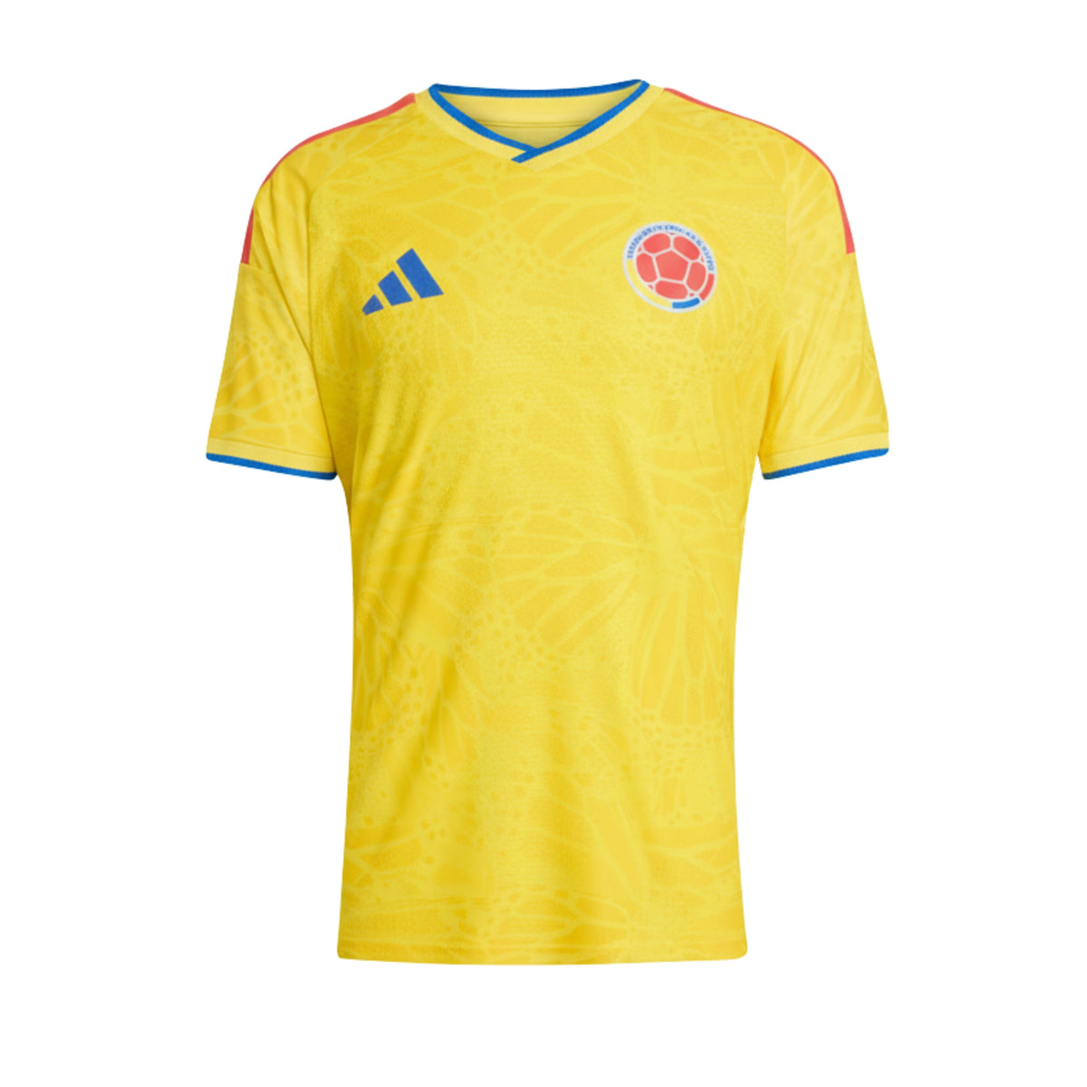 Colombia Home Kit - 2026 World Cup – yellow and geometric retro football jersey front view