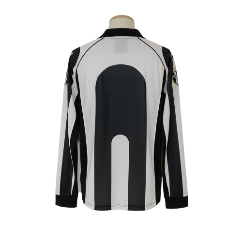 Juventus Home Kit 1997/98 - Long Sleeve Classic – striped and black and gray retro football jersey back view