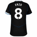 Chelsea Enzo Fernández 3rd Kit 2025/26 (Premier League) – geometric and blue and black retro football jersey front view