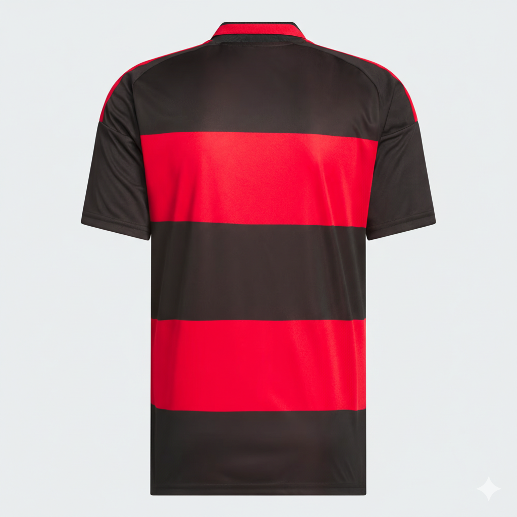 Flamengo Home Kit 2026 – striped retro football jersey back view