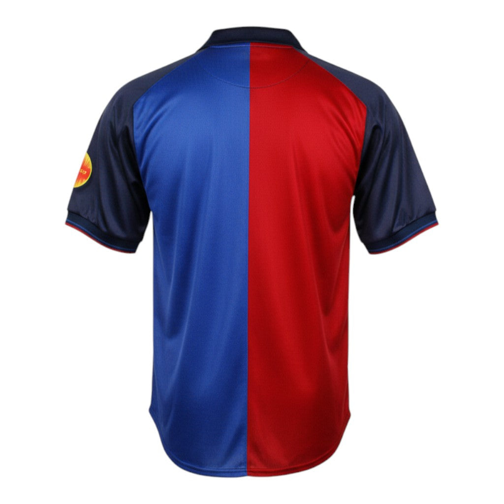 Barcelona Centenary 1999 Home Kit – striped retro football jersey back view