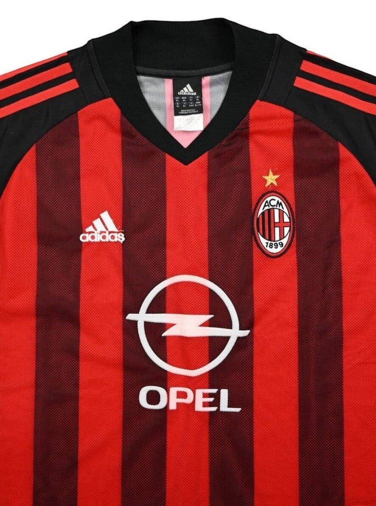 AC Milan Retro Home Kit 2003/04 - Shevchenko – striped retro football jersey detail view