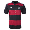 Germany Away Jersey Black & Red – Lahm #16 – 2014