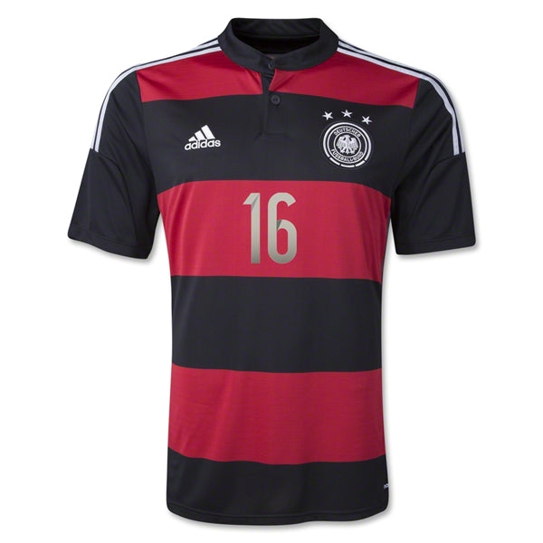 Germany Away Jersey Black & Red – Lahm #16 – 2014