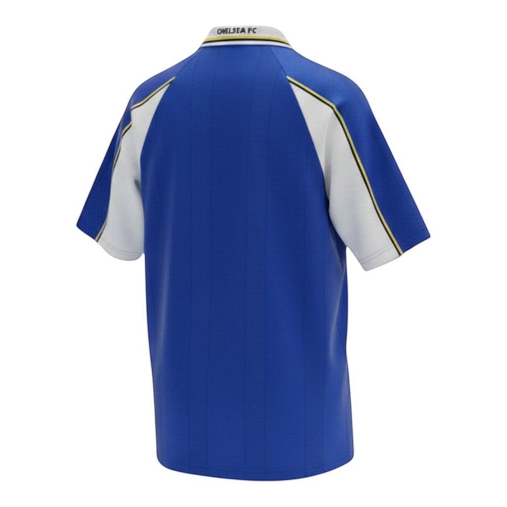 Hinchas Sportswear Store Chelsea 1998 retro royal blue Umbro football jersey with white and yellow trim.