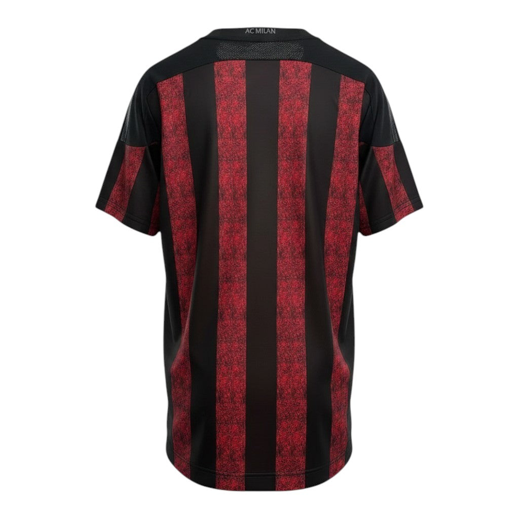 Hinchas Sportswear Store AC Milan 2014-15 retro home jersey, black and red vertical stripes with distressed texture, crew neck, Adidas.