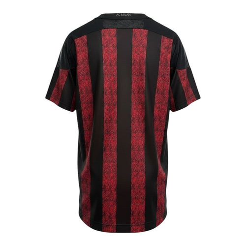 Hinchas Sportswear Store AC Milan 2014-15 retro home jersey, black and red vertical stripes with distressed texture, crew neck, Adidas.