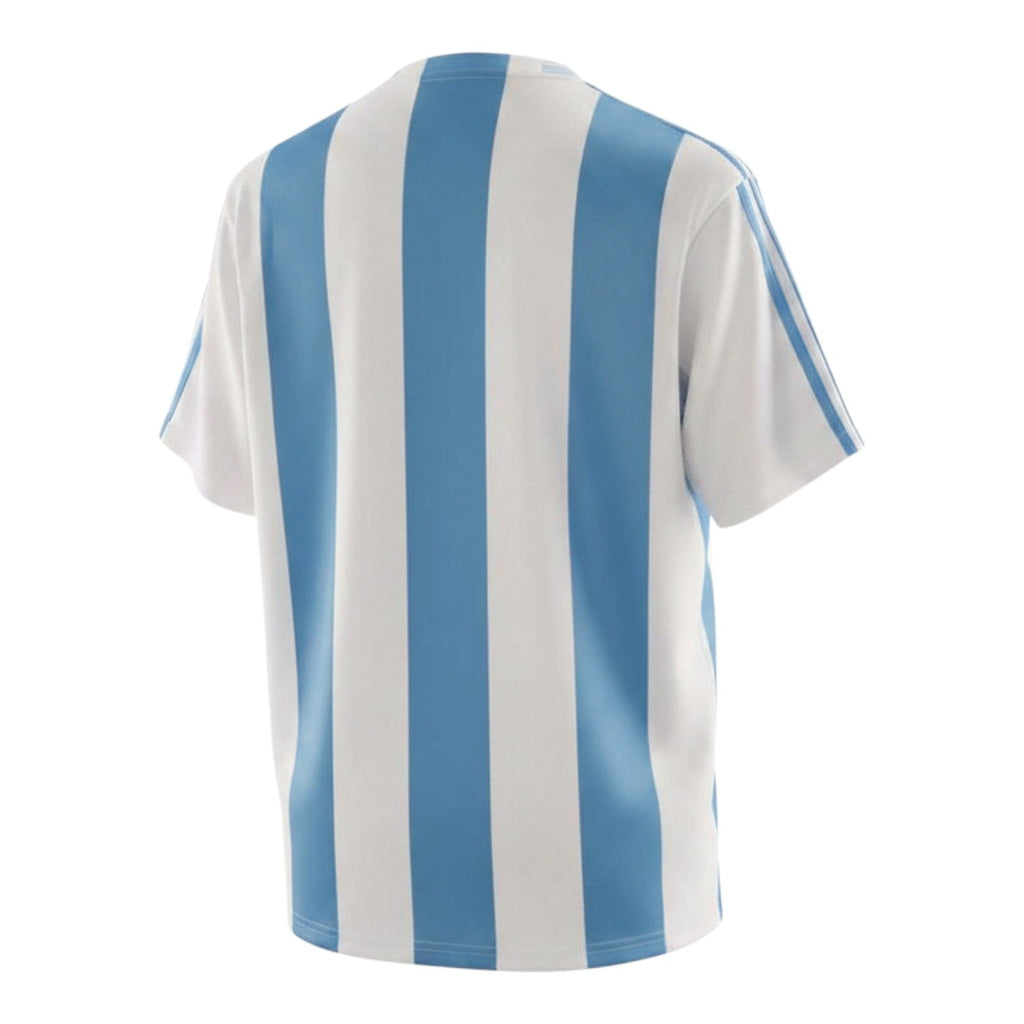 Hinchas Sportswear Store Argentina 1992 retro home jersey, light blue and white vertical stripes, Adidas three stripes on sleeves.