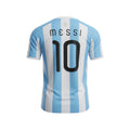Hinchas Sportswear Store Argentina 2010 Messi retro jersey, light blue and white stripes, number 10 on back.