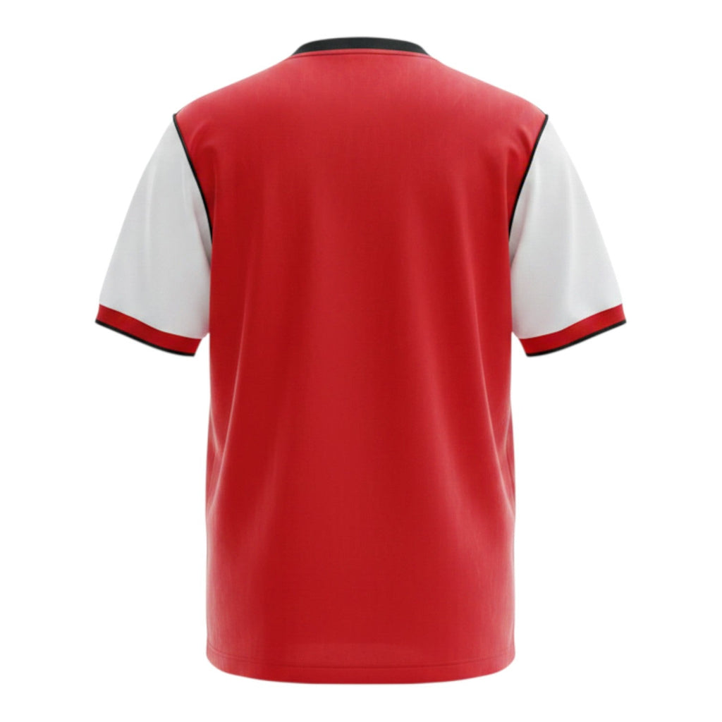 Hinchas Sportswear Store Arsenal 1982 retro home jersey in red with white sleeves and red cuffs. Features vintage AFC crest.