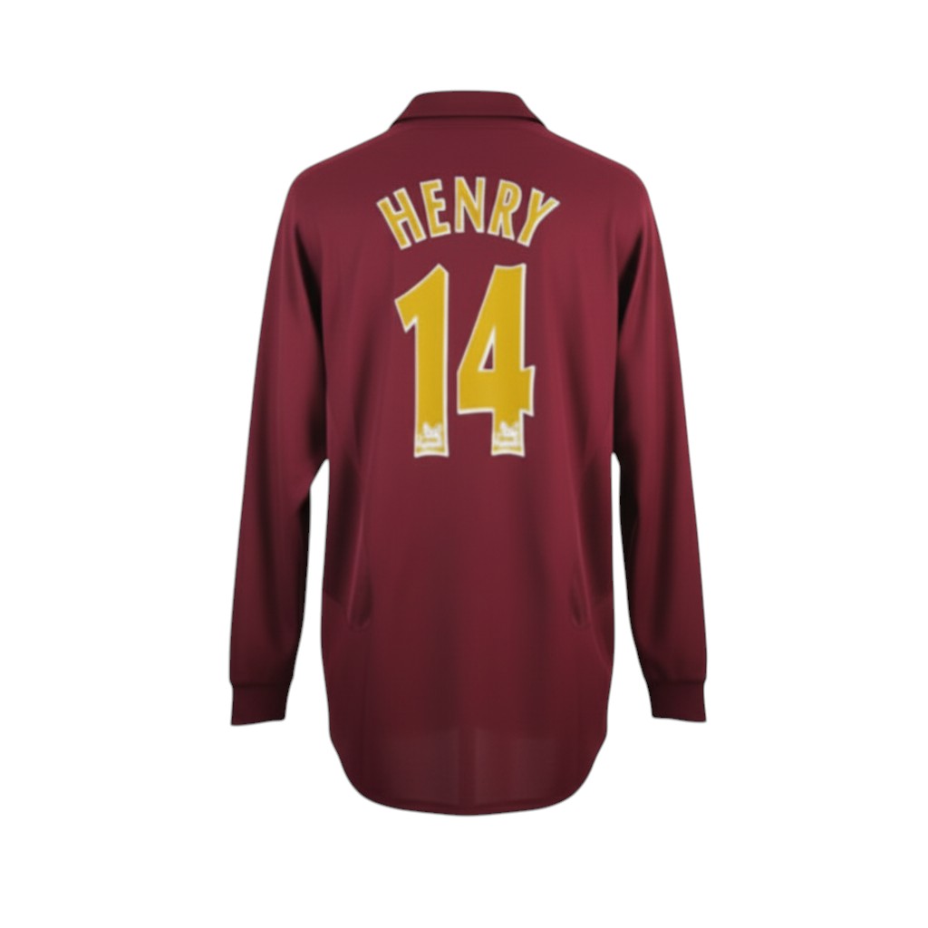 Hinchas Sportswear Store Arsenal retro 2005/06 long sleeve home shirt with Henry 14 on back.