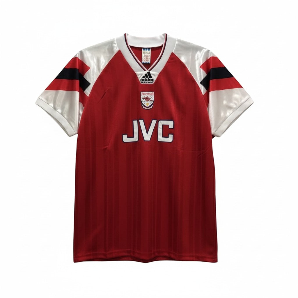 Hinchas Sportswear Store Arsenal 1992-94 retro home jersey, red with white sleeves and JVC sponsor.