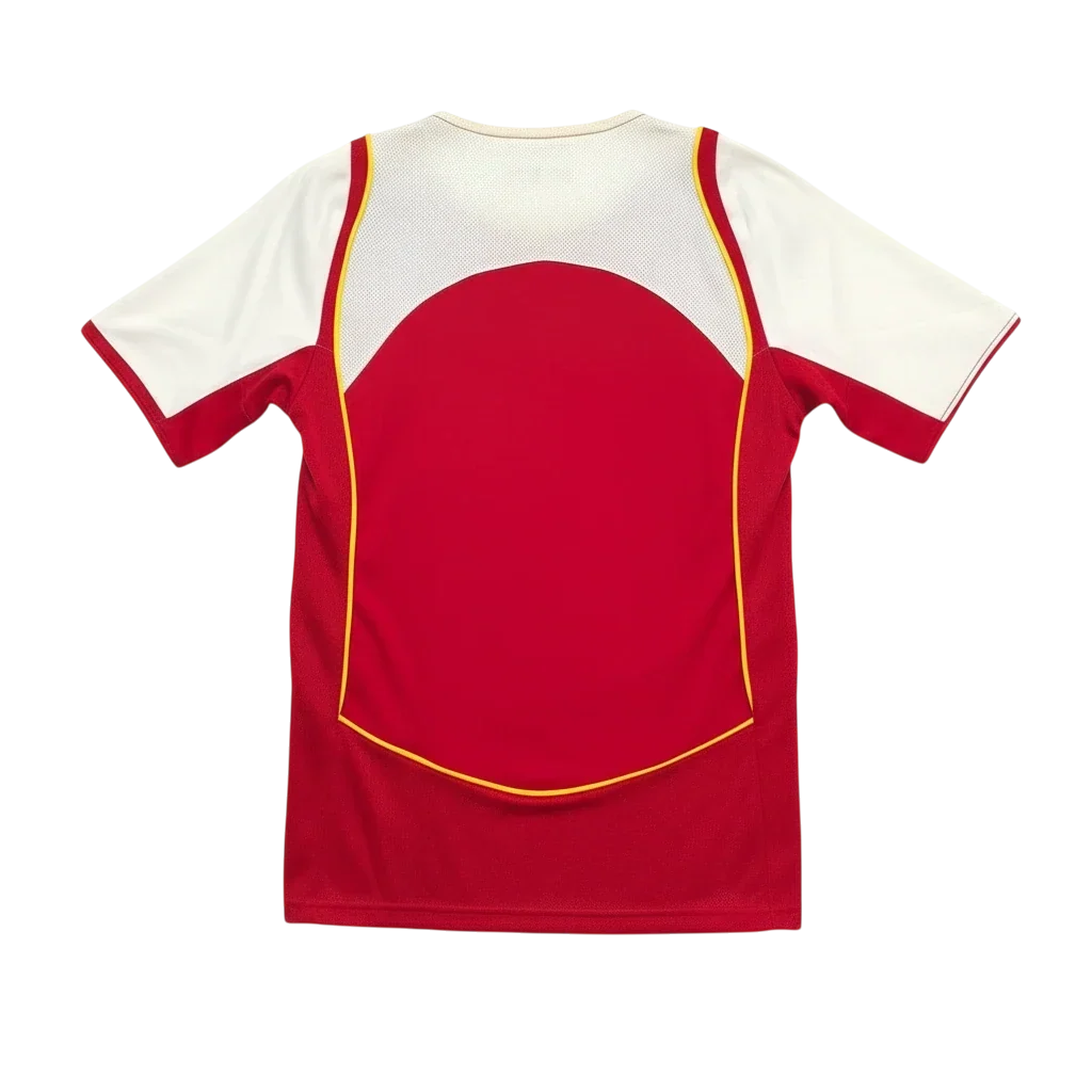Hinchas Sportswear Store Arsenal 2004-05 retro home jersey, red with white sleeves and gold trim, Nike Dri-Fit
