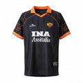 Hinchas Sportswear Store AS Roma 1998/99 black away jersey with orange trim and INA Assitalia sponsor.