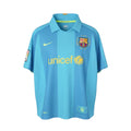 Hinchas Sportswear Store blue 2007-08 Barcelona away jersey with UNICEF sponsor and LFP patch.