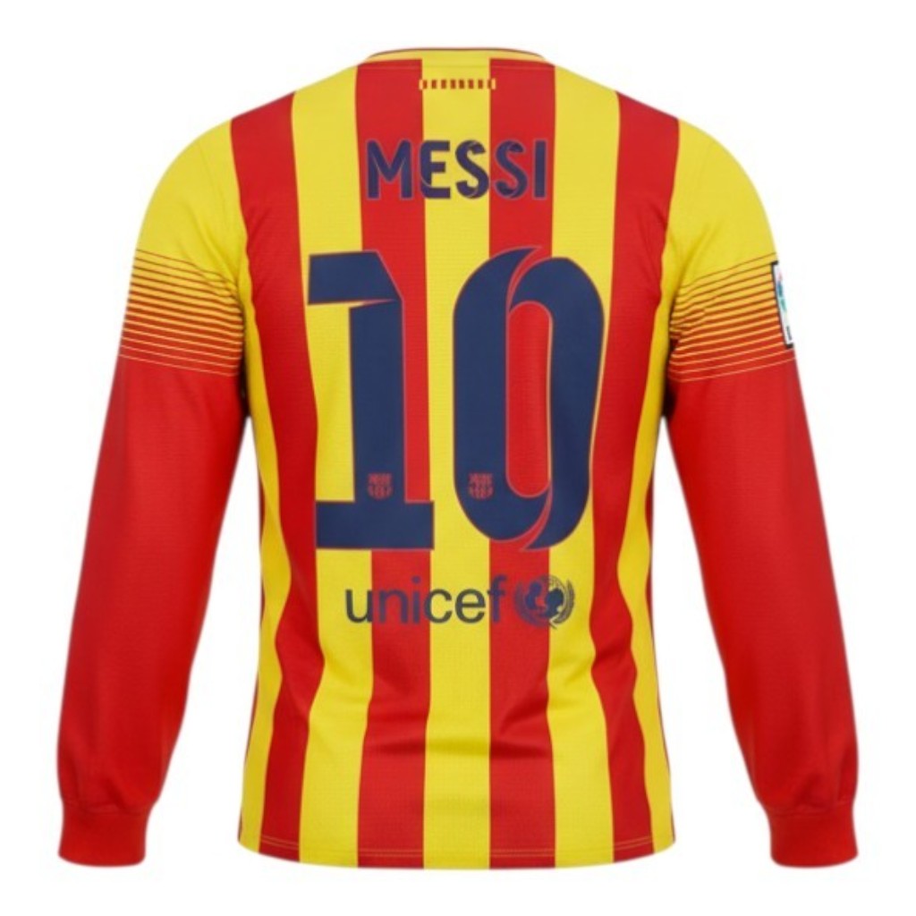 Hinchas Sportswear Store Barcelona Messi 2013/14 retro away long sleeve football kit with #10.