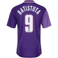 Hinchas Sportswear Store Gabriel Batistuta Fiorentina 1995-1996 retro jersey, purple with number 9 and Batistuta name.