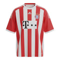 Hinchas Sportswear Store Bayern Munich 2010/11 retro red and white striped Adidas football jersey with T-Mobile sponsor and embroidered crest.