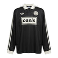Hinchas Sportswear Store black long sleeve Adidas x Oasis retro jersey with white collar, cuffs, and sponsor logo.