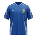 Hinchas Sportswear Store Brazil 1998 World Cup away jersey in royal blue with white piping and 4-star CBF crest.