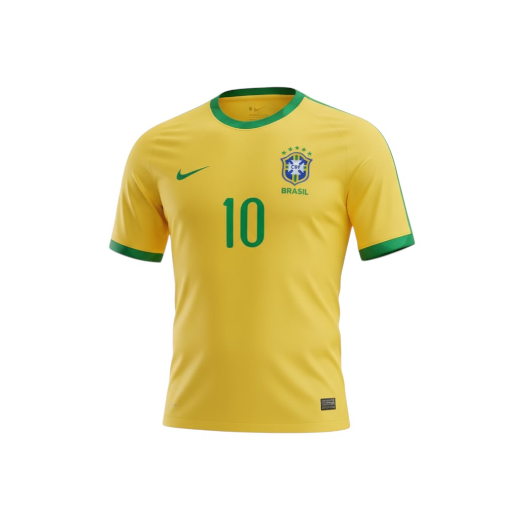 Hinchas Sportswear Store Brazil 2006 Kaká retro football jersey, yellow with green trim, number 10.