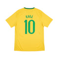 Hinchas Sportswear Store Brazil 2006 Kaká retro football jersey, yellow with green trim, number 10 and Kaká name.