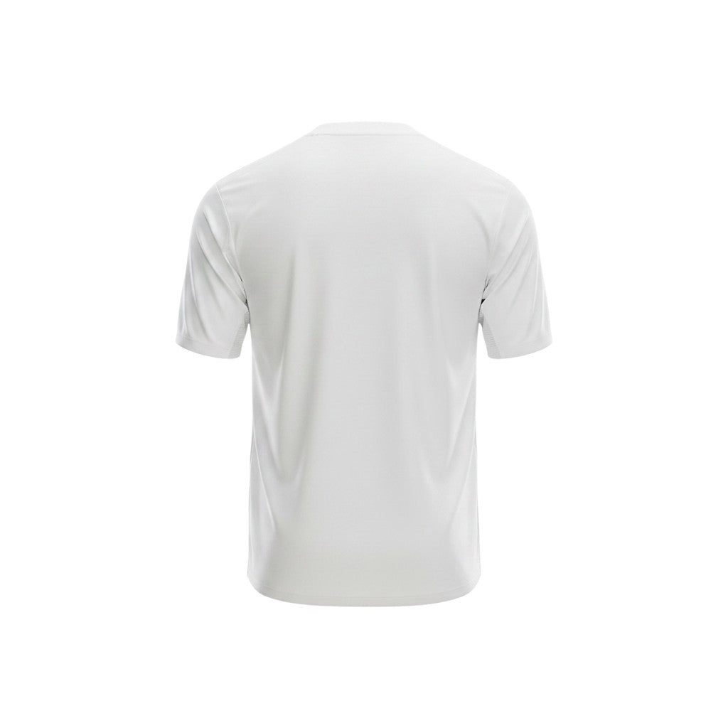 Hinchas Sportswear Store camiseta de fútbol retro blanca de Inglaterra 2009 con cuello tipo polo y detalles de ventilación.