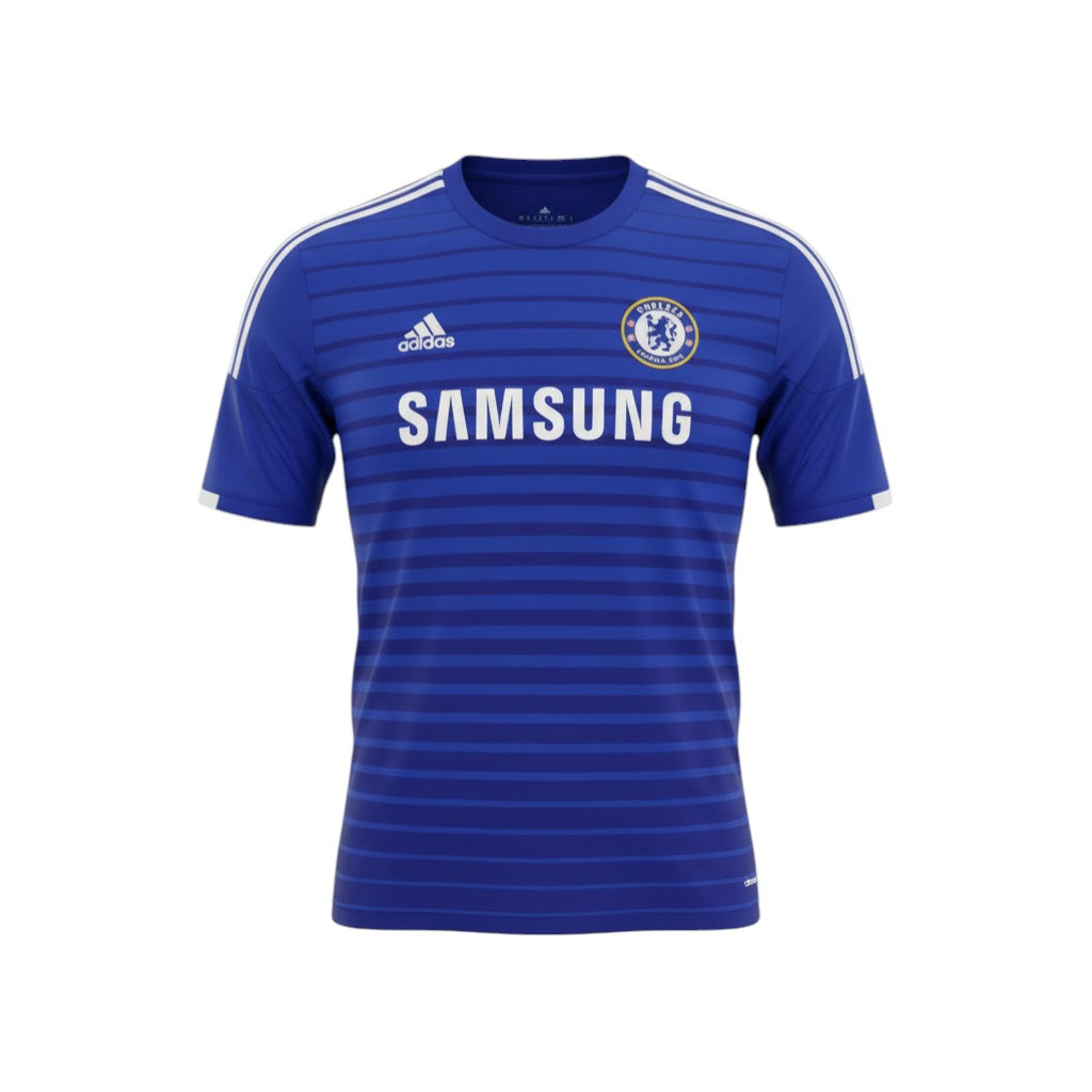 Hinchas Sportswear Store Chelsea retro jersey 2014-15 blue home shirt with Samsung sponsor and Drogba's number 11.